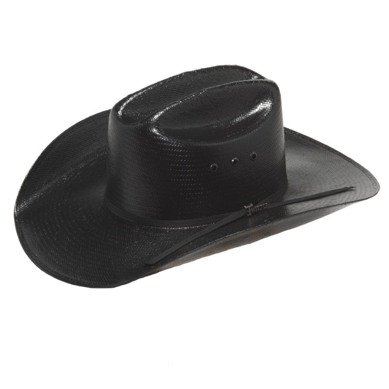 M&F WESTERN Hats M&F Western Men's Twister 8X Black Shantung Straw Western Hat T7153801