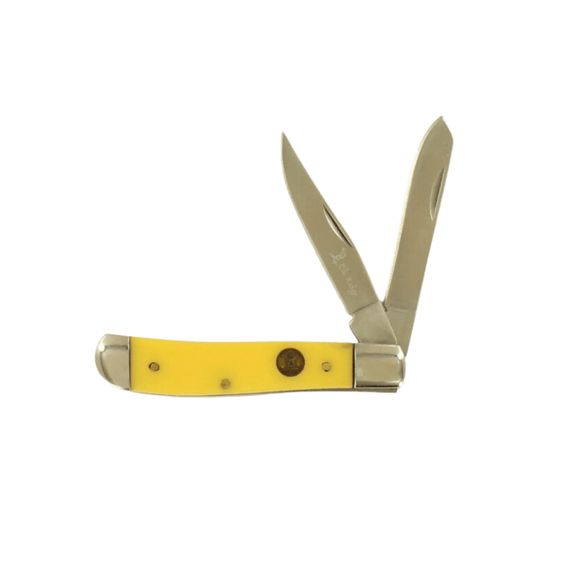M&F WESTERN Knife M&F Western Elk Ridge Yellow Gentleman's Knife DKER220MY