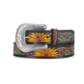 M&F WESTERN Unclassified Nocona Women's Sunflower Tooled Silver Buckle Belt N320002301