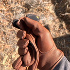 Maroon Bell Outdoor® Gloves Dipped Leather Deer Glove: Signature Driver: Brown/Black