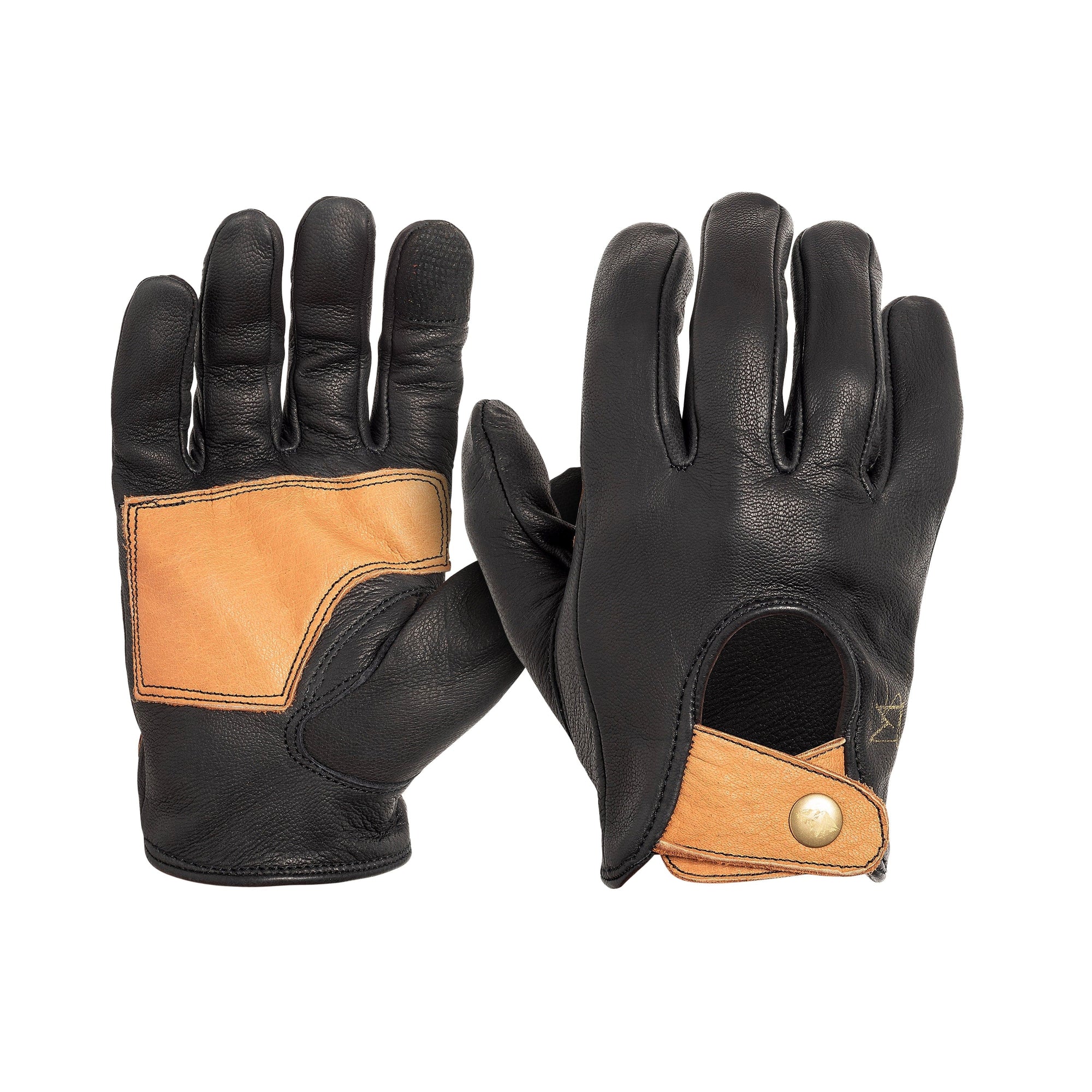 Maroon Bell Outdoor® Gloves XS Dipped Leather Deer Glove: Lion Guard Driving Glove: Black/Brown