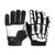 Maroon Bell Outdoor® Gloves XS Skeleton Leather Motorcycle Glove - Black-White
