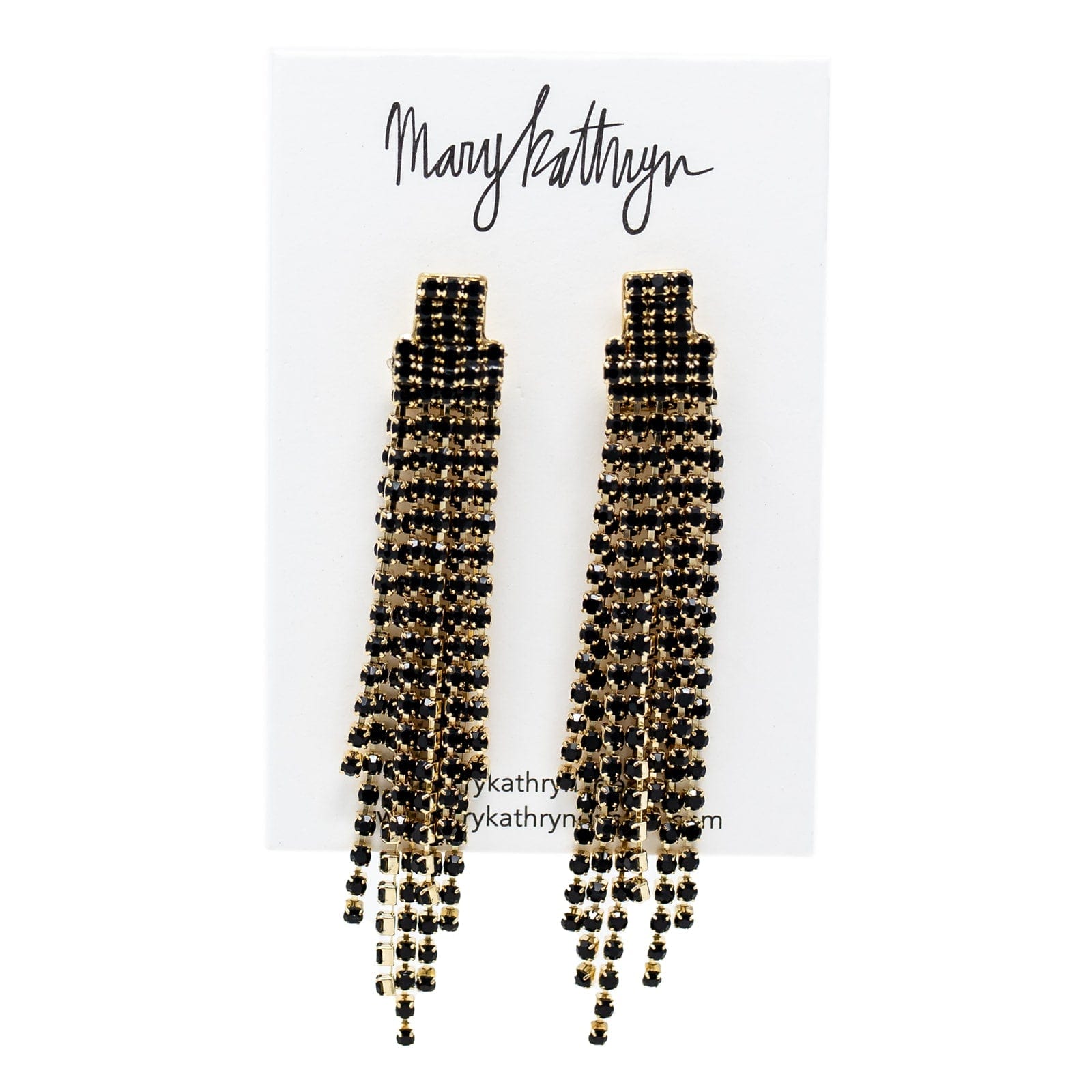 Mary Kathryn Design Earrings Black Iridescent Dangles