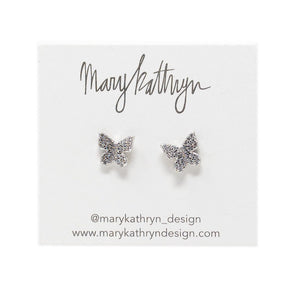 Mary Kathryn Design Earrings Rhinestone Flutter Studs