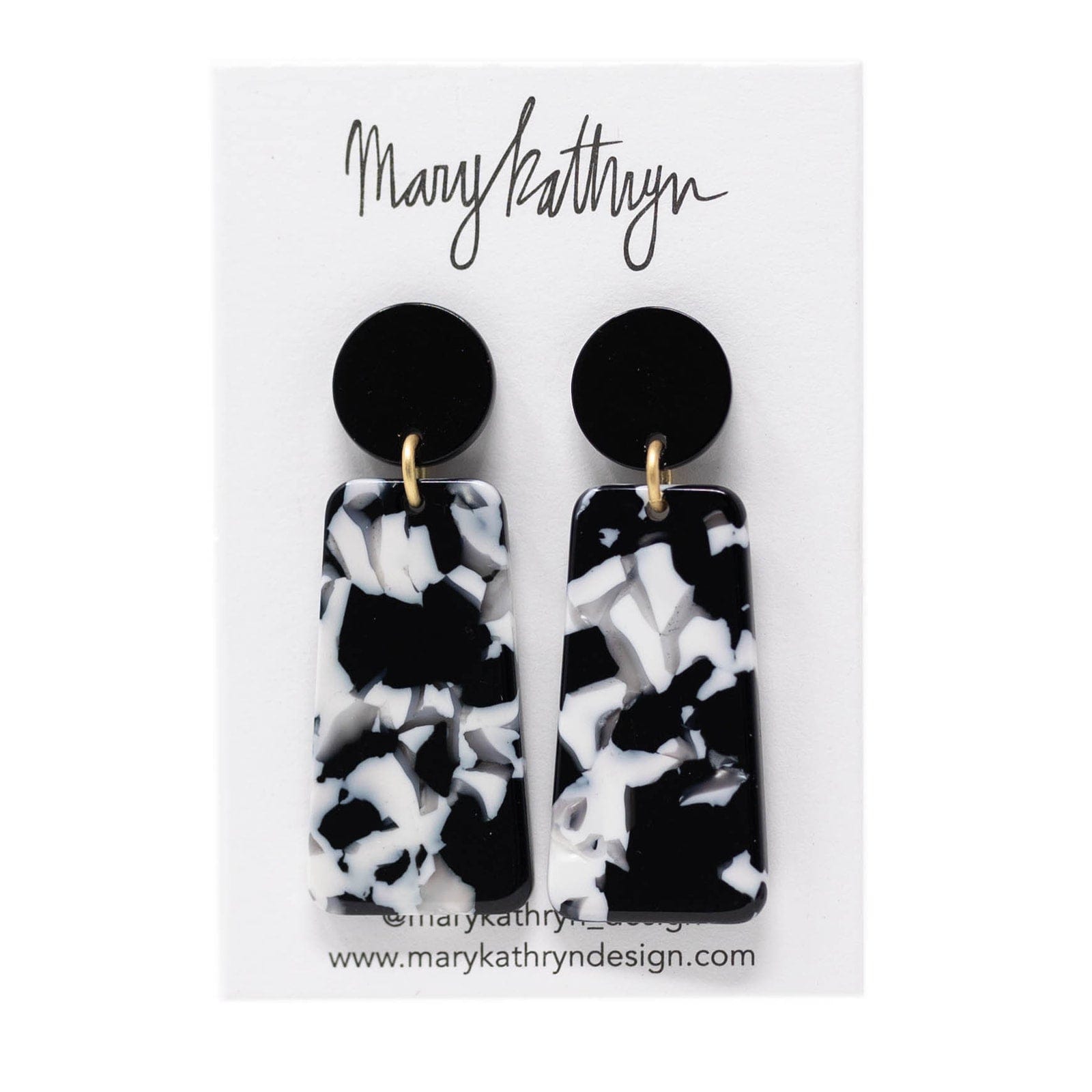 Mary Kathryn Design Jewelry Black + White Acrylic Earrings