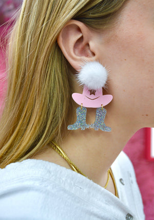 Mary Kathryn Design Jewelry Country Cowgirl Puff Earrings