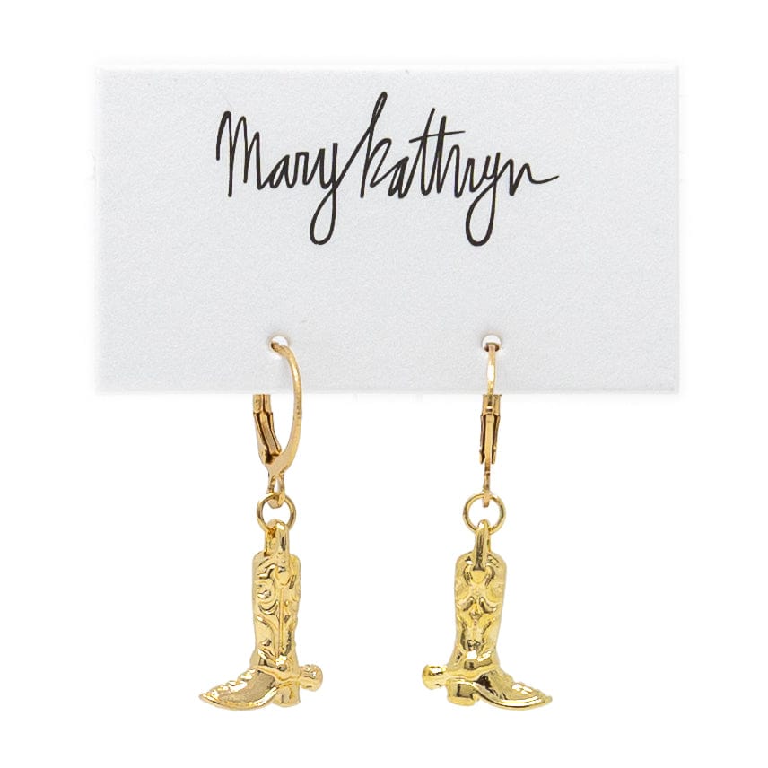 Mary Kathryn Design Jewelry Gold Cowboy Boot Huggies