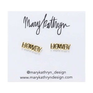 Mary Kathryn Design Jewelry Gold Howdy Studs