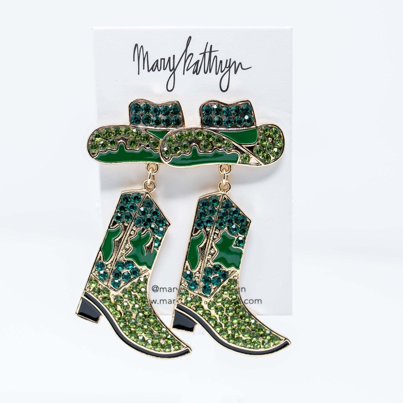 Mary Kathryn Design Jewelry Green Shania Boot Earrings