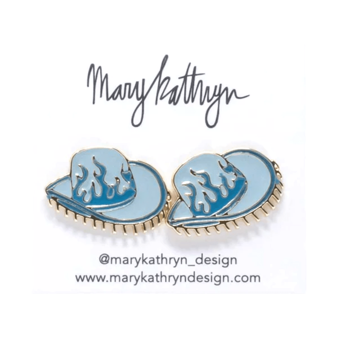 Mary Kathryn Design Jewelry Kacey Blue Hat Studs