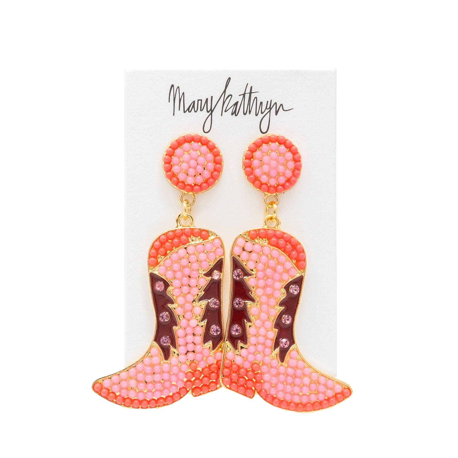 Mary Kathryn Design Jewelry Pink Sheryl Boot Earrings