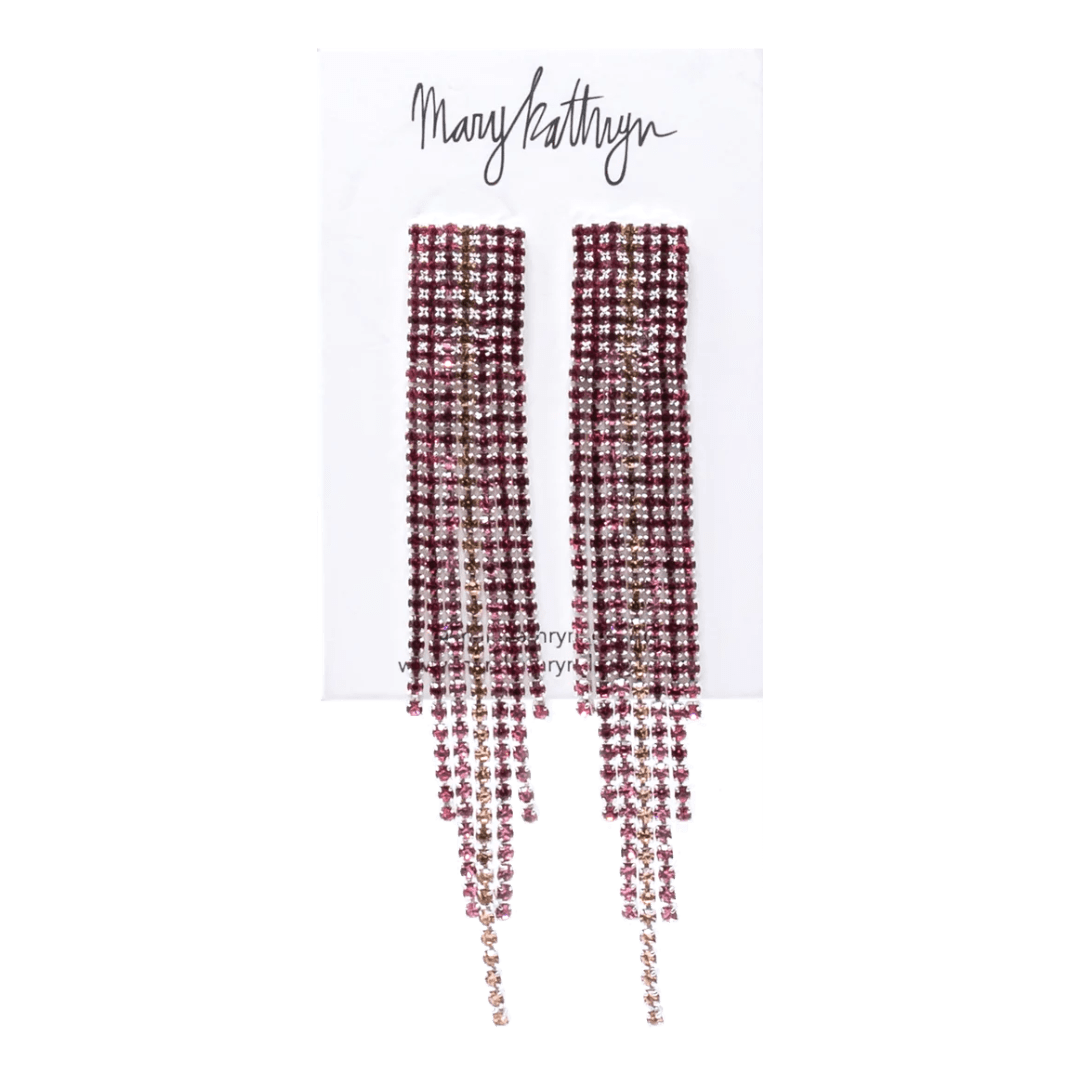 Mary Kathryn Design Jewelry Pink Sparkly Threader Earrings