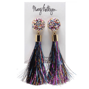 Mary Kathryn Design Jewelry Rainbow Metallic Tassel Earrings