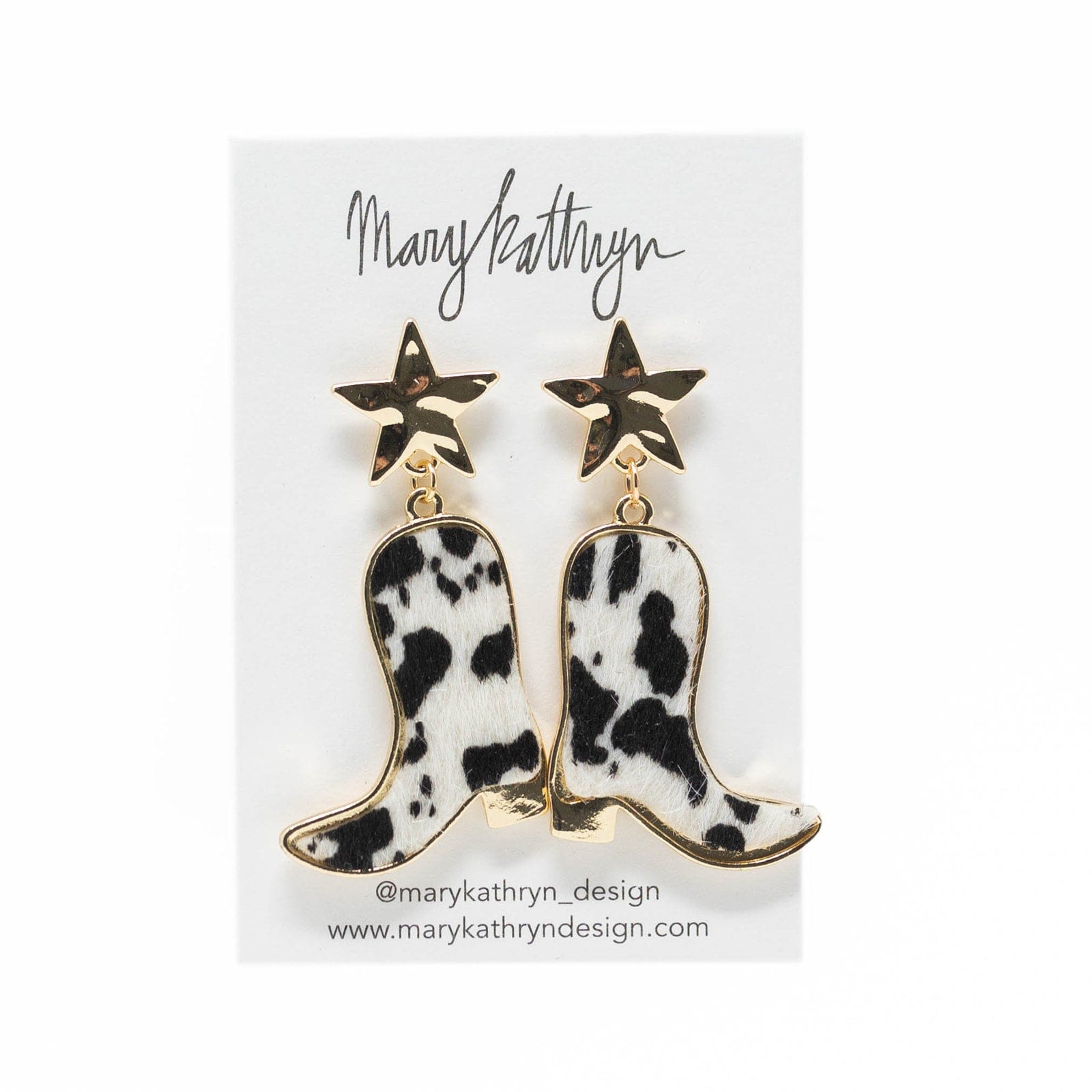 Mary Kathryn Design Jewelry These Boots Are Made for Walking Earrings