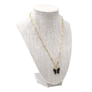 Mary Kathryn Design Necklace Black Butterfly Necklace