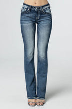 Miss Me Jeans Miss Me Women's Champagne Leaves Mid Rise Bootcut Jeans M9179BV