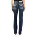 Miss Me Jeans Miss Me Women's Floral Mid Rise Bootcut Jeans M9231B