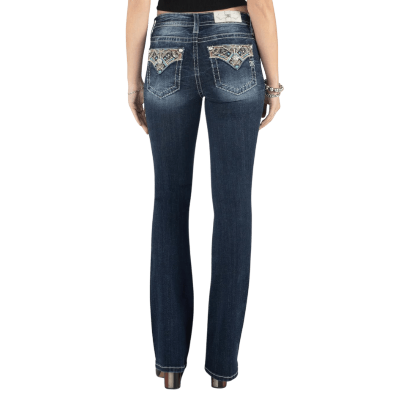 Miss Me Women's Floral Mid Rise Bootcut Jeans M9231B - Russell's Western  Wear, Inc.
