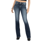 Miss Me Jeans Miss Me Women's Floral Mid Rise Bootcut Jeans M9231B