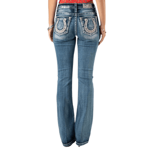 Miss Me Jeans Miss Me Women's Lucky Mid Rise Bootcut Jeans M3853B