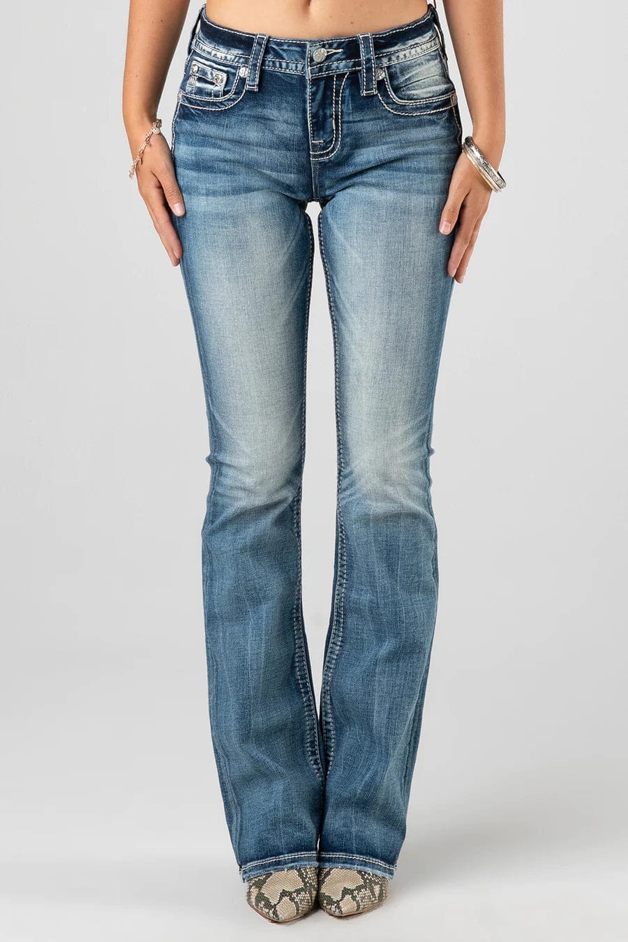 Miss Me Women's Lucky Mid Rise Bootcut Jeans M3853B – Russell's