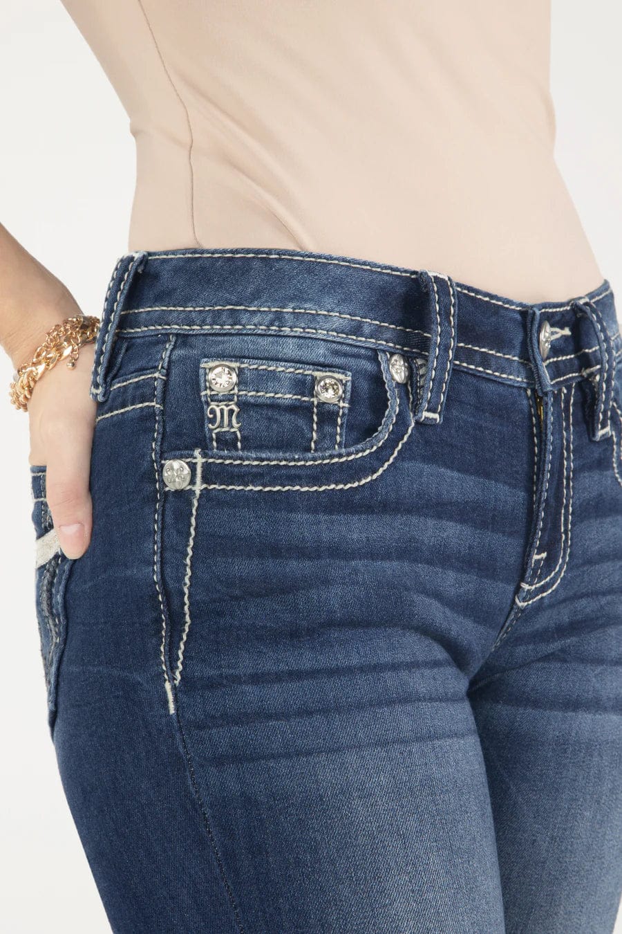 High Rise Miss Me Skinny Jeans Size 29 Miss Me Women's Sequin