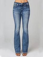 Miss Me Jeans Miss Me Women's Tribal Horseshoe Mid Rise Bootcut Jeans M9198B