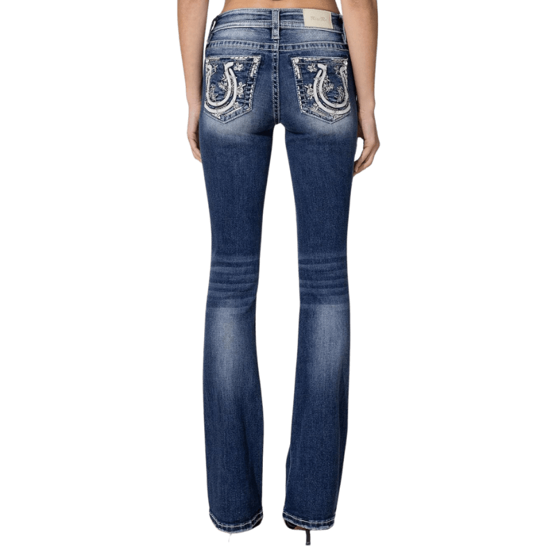 Miss Me Jeans Miss Me Women's U2 Horseshoe Mid Rise Bootcut Jeans M3934B