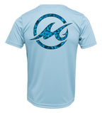 Mojo Sportswear Company Shirts Arctic / YXS Youth Water Camo Circle M Wireman X Short Sleeve