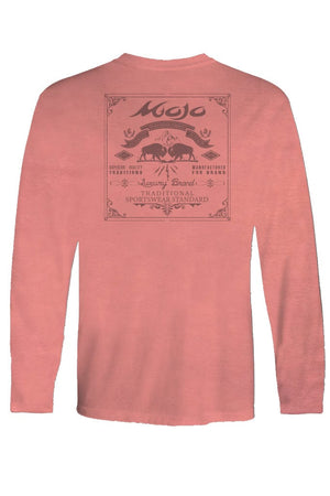 Mojo Sportswear Company Shirts Bleached Salmon / XS Buffalo Stamp Long Sleeve T-Shirt