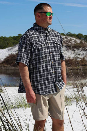 Mojo Sportswear Company Shirts Coastal Plaid Short Sleeve