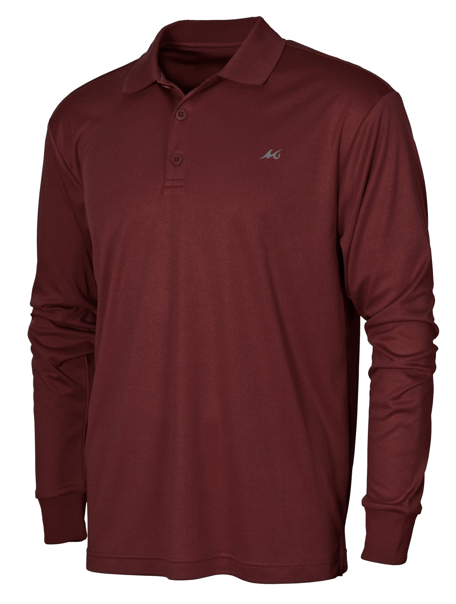 Mojo Sportswear Company Shirts Dark Cherry / S Men's Long Sleeve Performance Polo