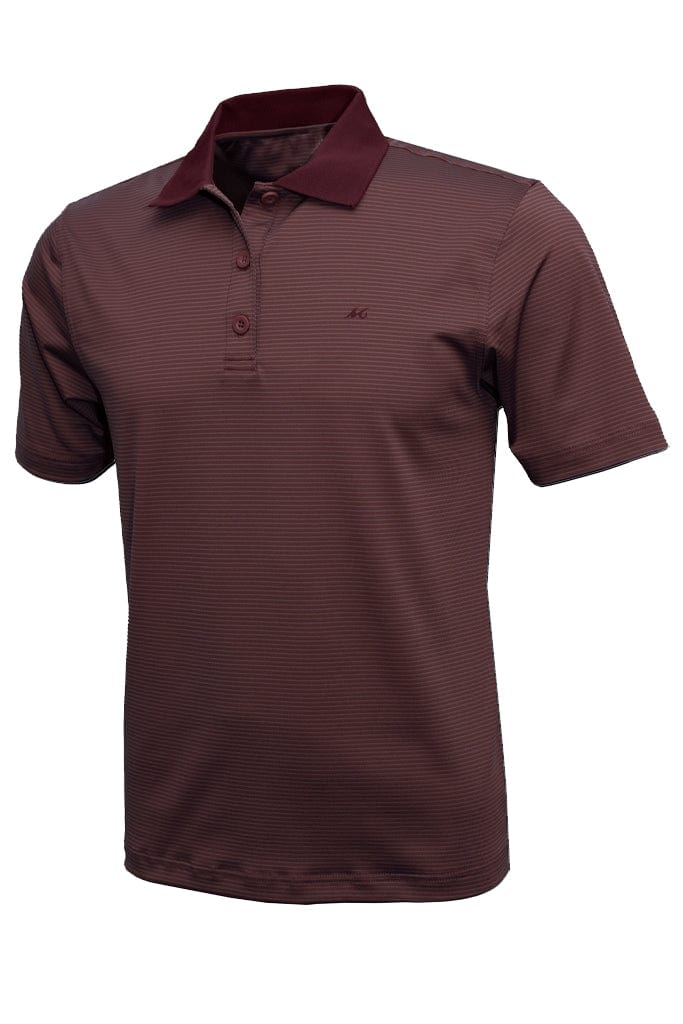 Mojo Sportswear Company Shirts Dark Cherry / S MSC Men's Micro Striped Performance Polo