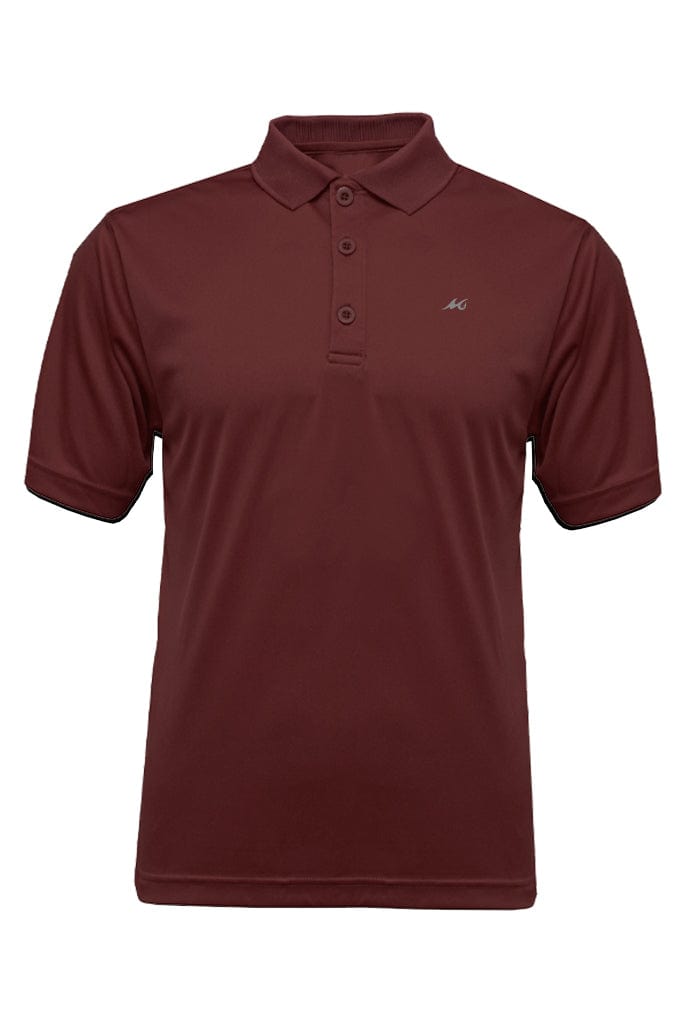Mojo Sportswear Company Shirts Dark Cherry / S MSC Men's Solid Ribbed Performance Polo