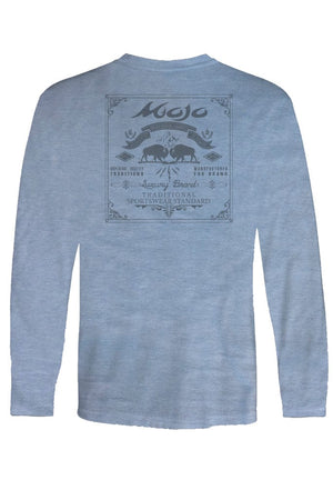 Mojo Sportswear Company Shirts Heron Blue / XS Buffalo Stamp Long Sleeve T-Shirt