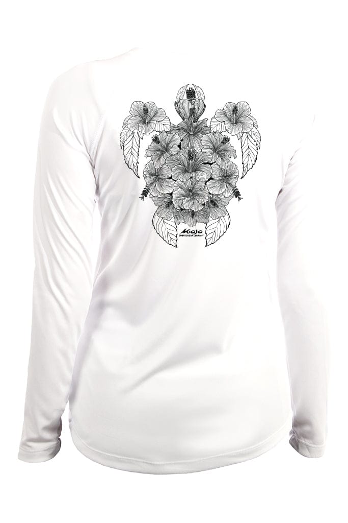 Mojo Sportswear Company Shirts Hibiscus Turtle Chica Costera