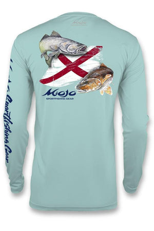 Mojo Sportswear Company Shirts Miramar / S Alabama Redfish Flag Wireman X