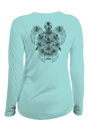 Mojo Sportswear Company Shirts Miramar / XS Hibiscus Turtle Chica Costera