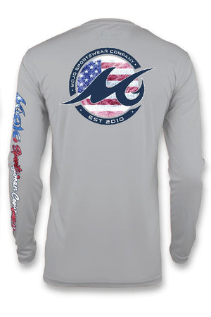 Mojo Sportswear Company Shirts Mountain Ash / S Icon Flag Wireman X