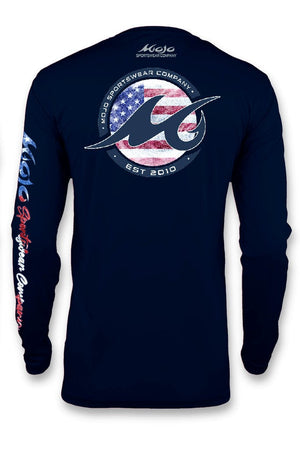 Mojo Sportswear Company Shirts Nautical Navy / S Icon Flag Wireman X
