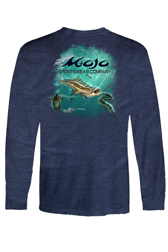 Mojo Sportswear Company Shirts Nautical Navy / XS Eel Assault Long Sleeve T-Shirt