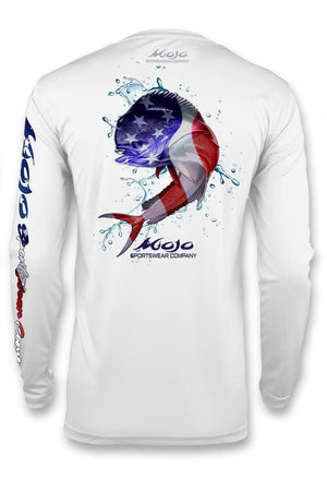 Mojo Sportswear Company Shirts White Caps / S Americana Dolphin Wireman X