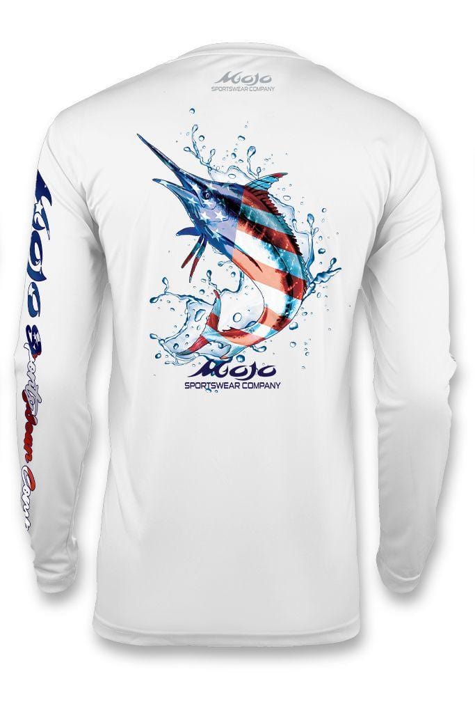 Mojo Sportswear Company Shirts White Caps / S Americana Marlin Wireman X