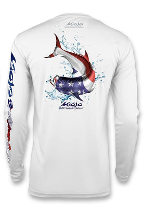 Mojo Sportswear Company Shirts White Caps / S Americana Tarpon Wireman X