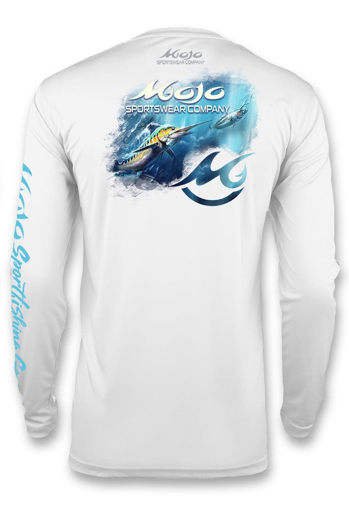Mojo Sportswear Company Shirts White Caps / S Fins Up, Tails Down Wireman X