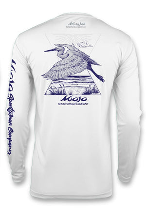 Mojo Sportswear Company Shirts White Caps / S Heron Bay Wireman X