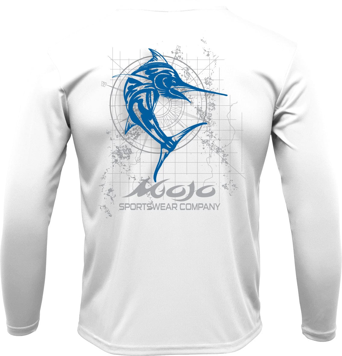 Mojo Sportswear Company Shirts White Caps / S Tribal Marlin Compass Wireman X