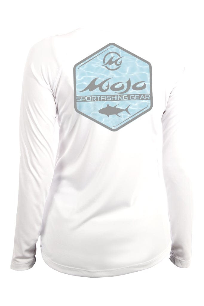 Mojo Sportswear Company Shirts White Caps / XS Sportfishing Shield Chica Costera