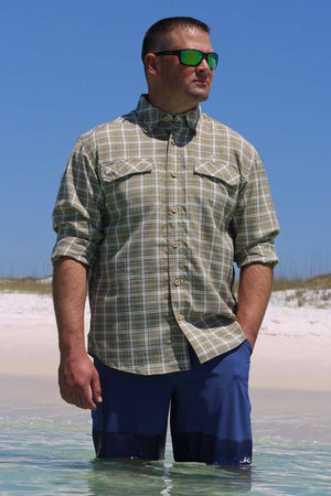 Mojo Sportswear Company Shirts Wiregrass / S Coastal Plaid Long Sleeve