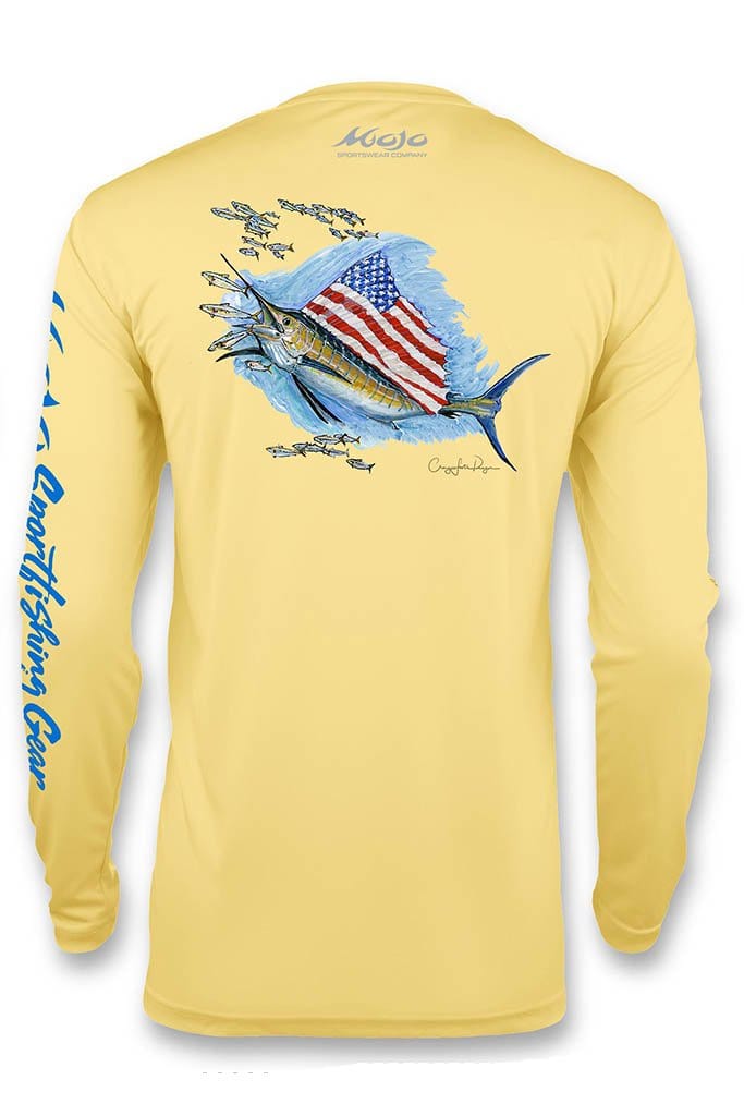 Mojo Sportswear Company Shirts Yellow Tail / XXS Sailfish Flag Wireman X